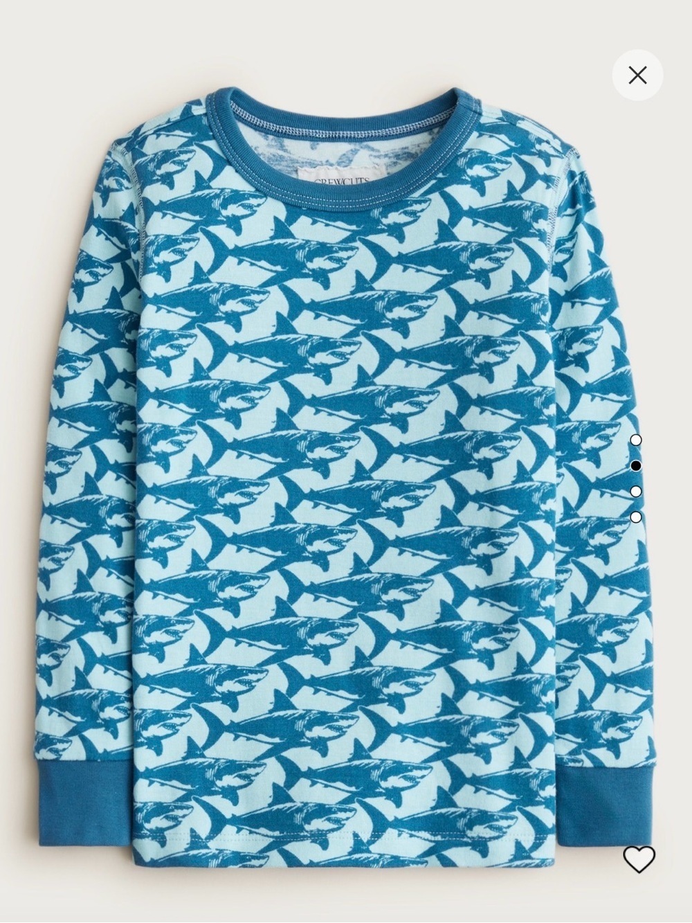 Crewcuts Blue Shark-Print Kids Pajama Set - Picture 2 of 5